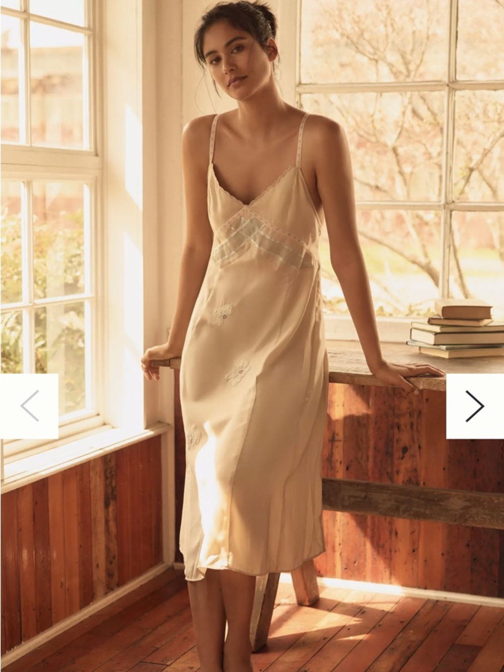 Anthropologie Jacquard Midi Slip Dress